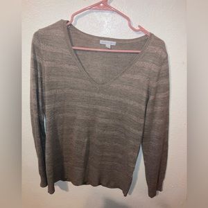 Gold V neck long sleeve